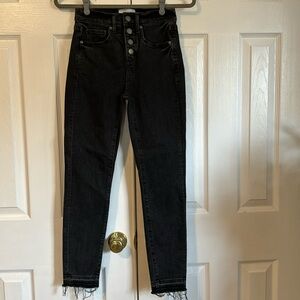 loft size 00 high waist, skinny crop, black jeans